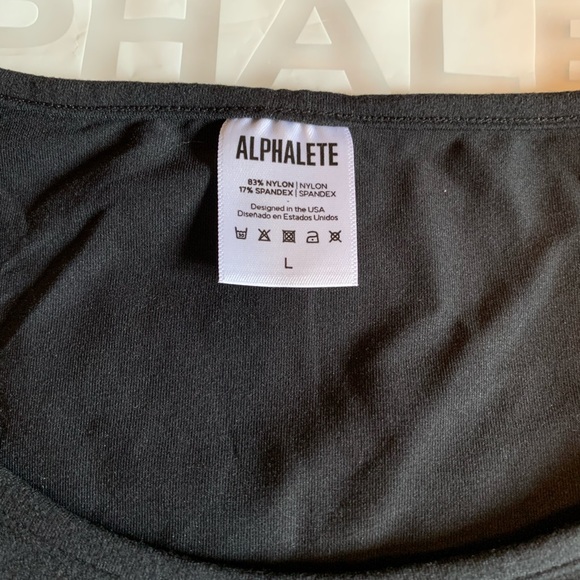 Worn once Alphalete ultra soft crop black top - Picture 5 of 9